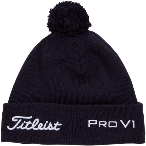 Amazon.co.jp: [タイトリスト] ツアーポンポン ビーニー ネイビー